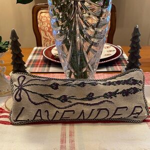 Lavender Embroidered Decorative Pillow